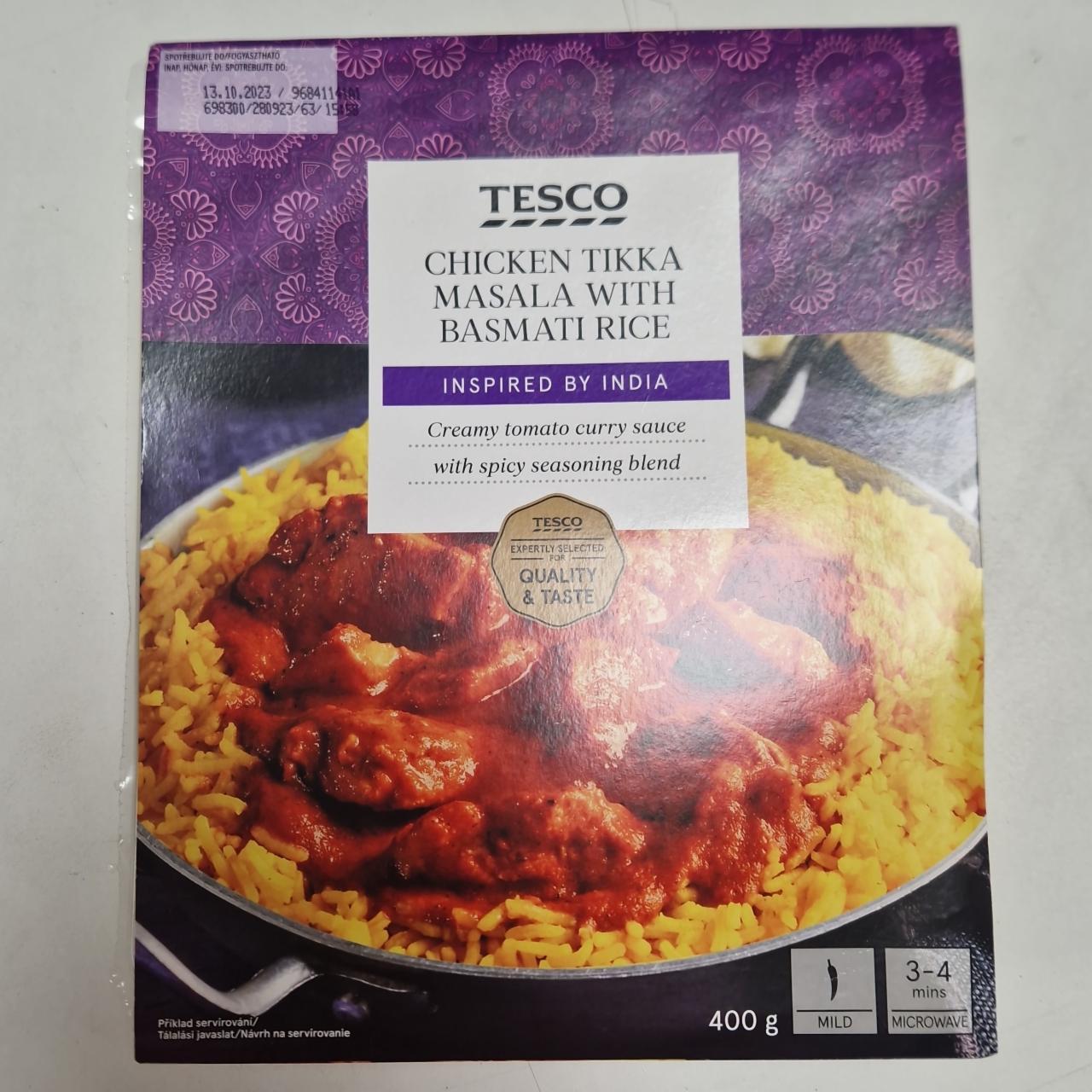 Fotografie - Chicken Tikka Masala with basmati rice Tesco