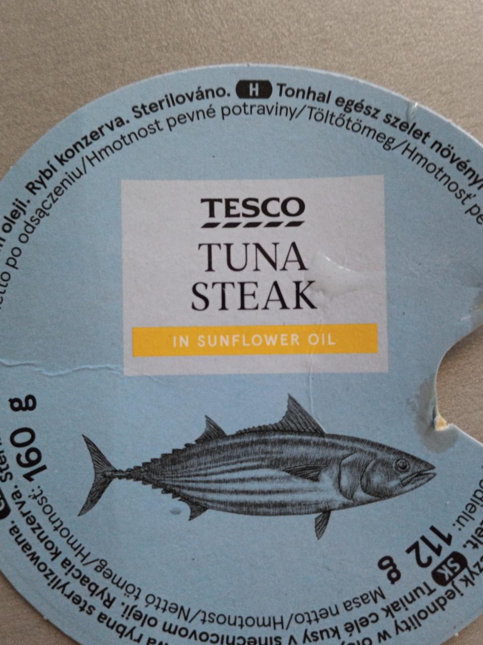 Fotografie - Tuna steak in Sunflower oil Tesco