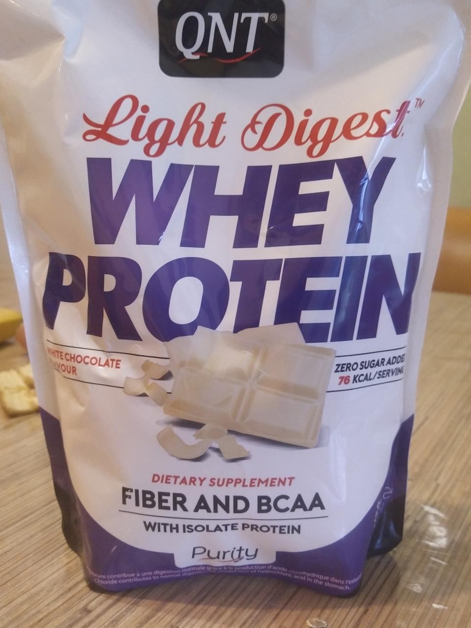 Fotografie - light digest whey protein white chocolate QNT