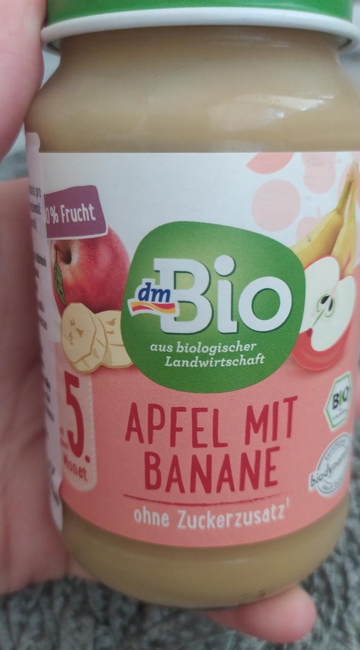 Fotografie - Apfel mit banane dmBio