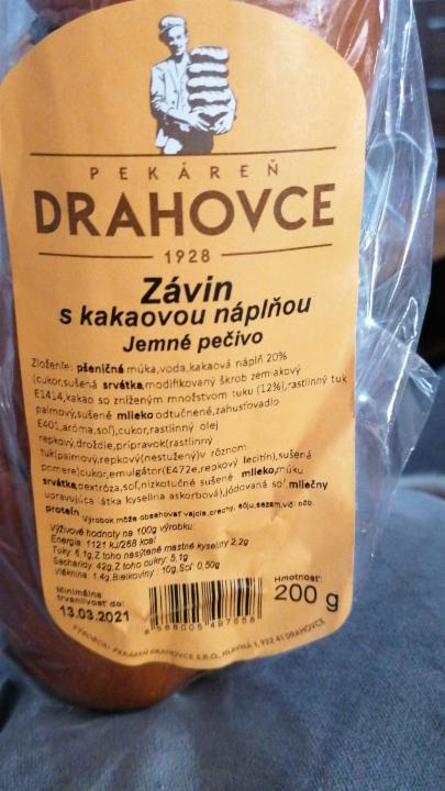 Fotografie - Závin s kakaovou náplňou Drahovce