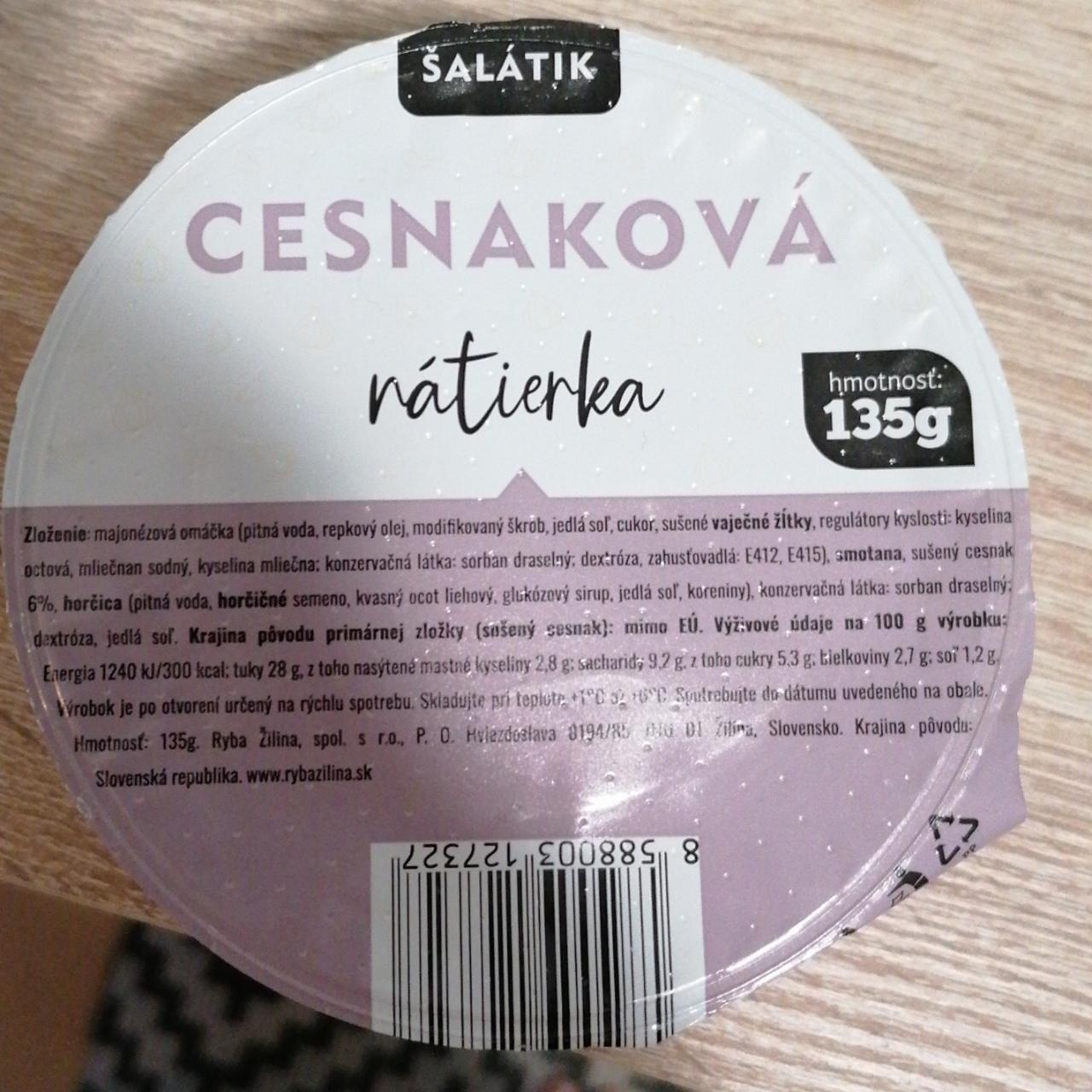 Fotografie - Cesnaková nátierka Šalátik