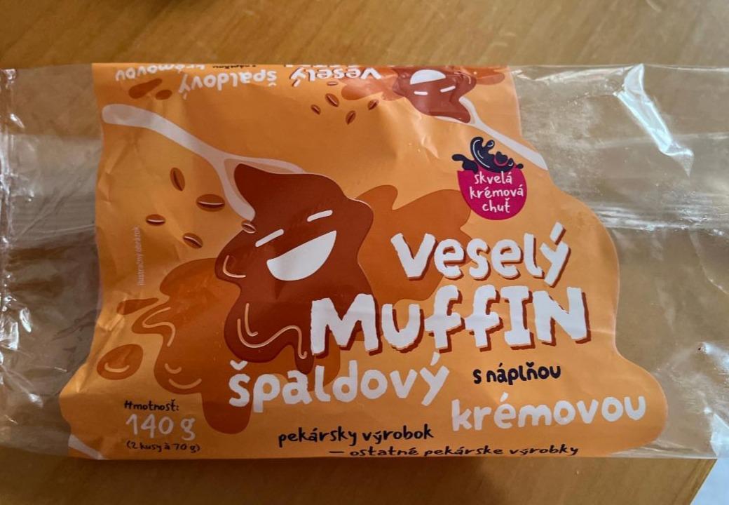 Fotografie - Veselý Muffin špaldový s krémovou náplňou Peza