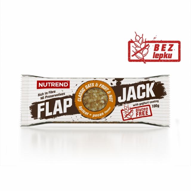 Fotografie - Flapjack Apricot + pecan with yoghurt coating Nutrend