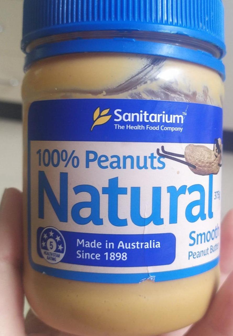 Fotografie - Natural Smooth Peanut butter 100% Peanuts Sanitarium