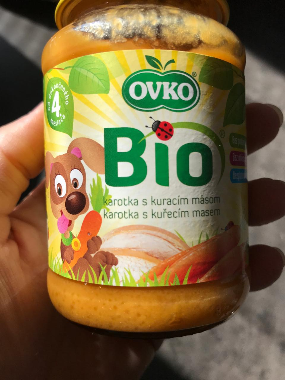 Fotografie - Bio karotka s kuracím mäsom Ovko