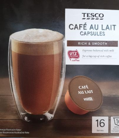 Fotografie - Tesco Café au lait capsules Rich & Smooth