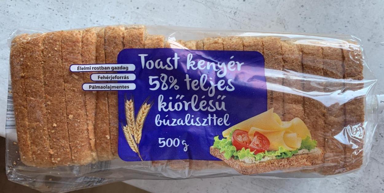 Fotografie - Toast kenyér 58% teljes kiőrlésű búzaliszttel Ceres