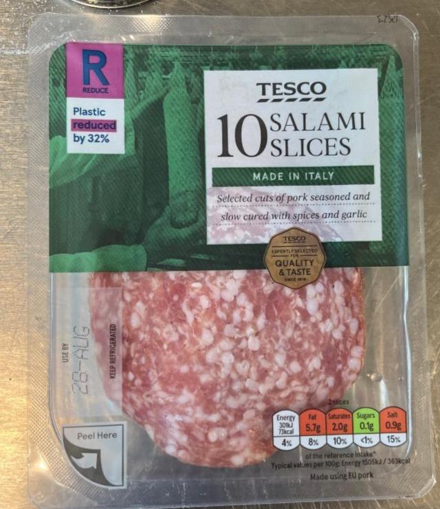 Fotografie - 10 Salami slices Tesco