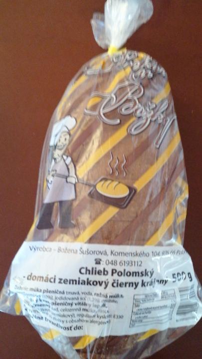 Fotografie - Chlieb Polomský - domáci zemiakový čierny krájaný