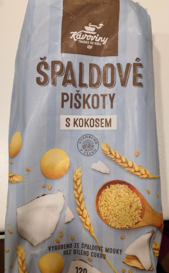 Fotografie - Špaldové piškoty s kokosem Kávoviny