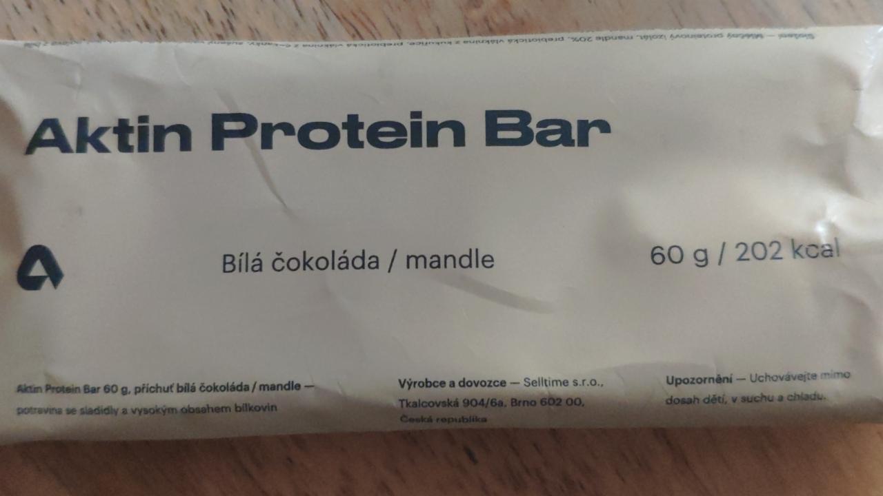 Fotografie - Aktin Protein Bar biela čokoláda / mandle