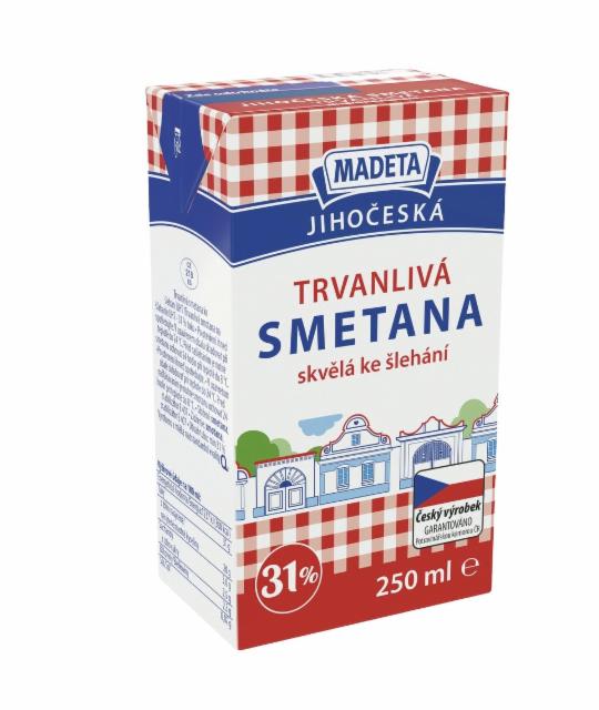 Fotografie - Jihočeská smotana trvanlivá 31% Madeta