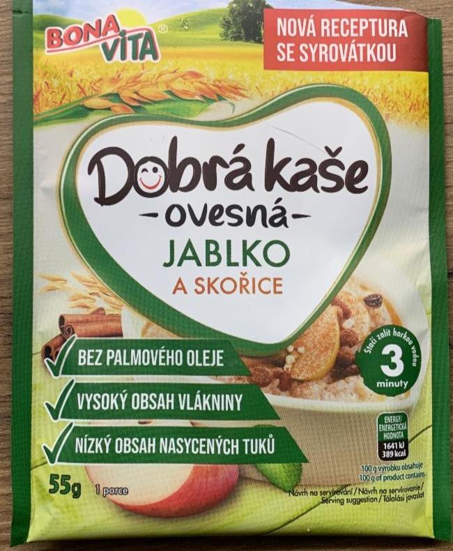 Fotografie - Dobrá kaše ovesná jablko a skořice Bonavita