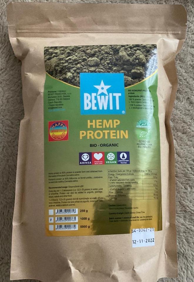 Fotografie - HEMP PROTEIN BEWIT