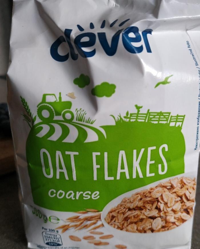 Fotografie - ovsené vločky Clever Oat flakes coarse