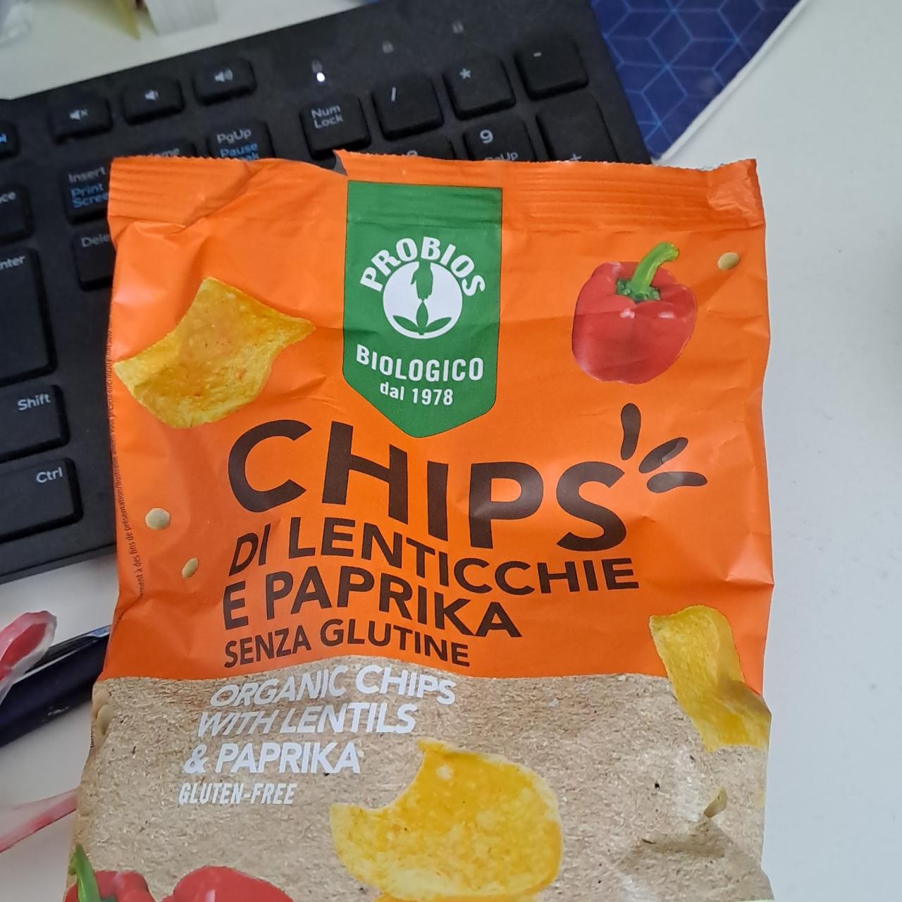 Fotografie - chips di lenticchie e paprika Probios