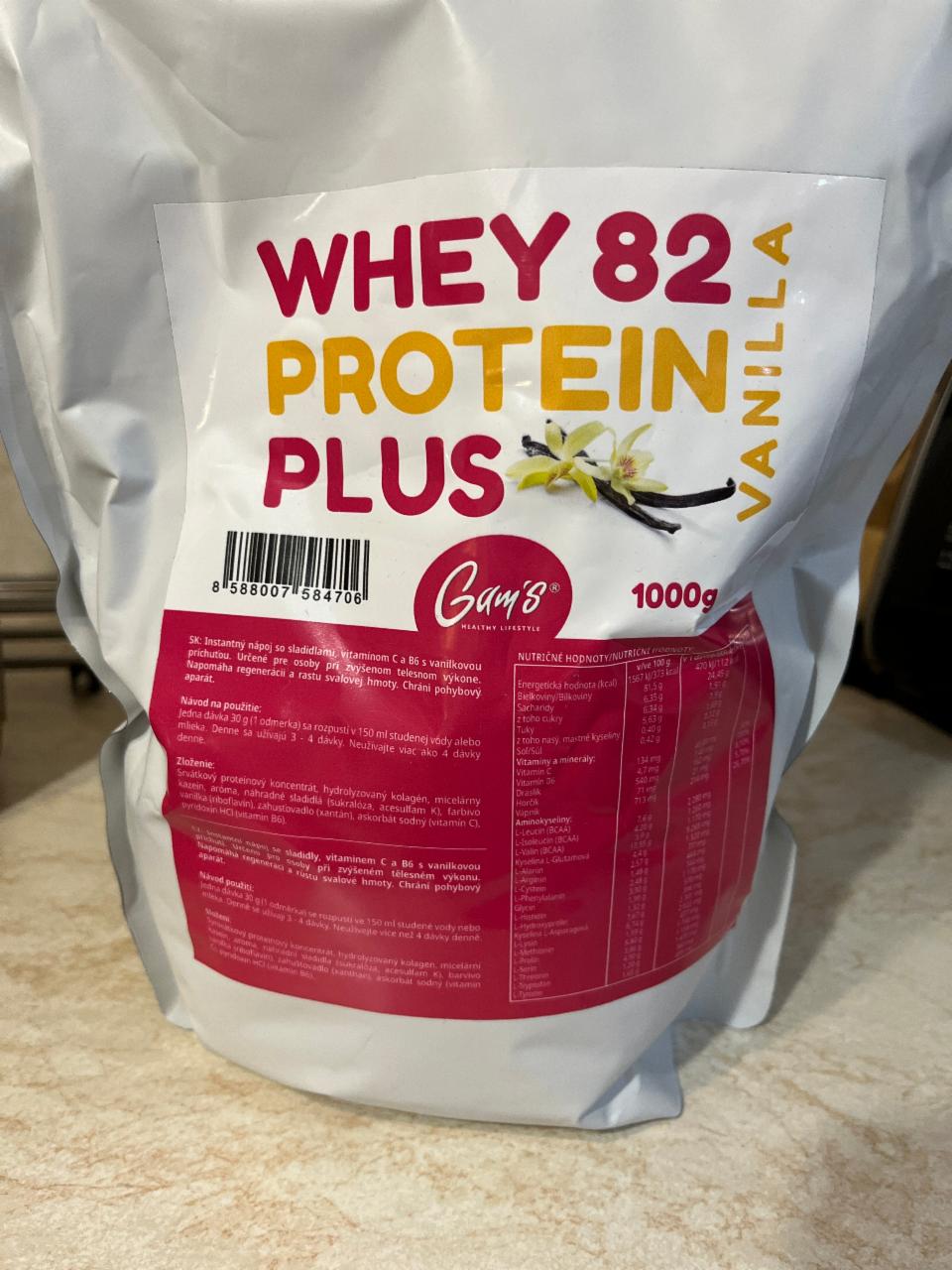 Fotografie - Whey 82 Protein Plus Vanilla Gam's