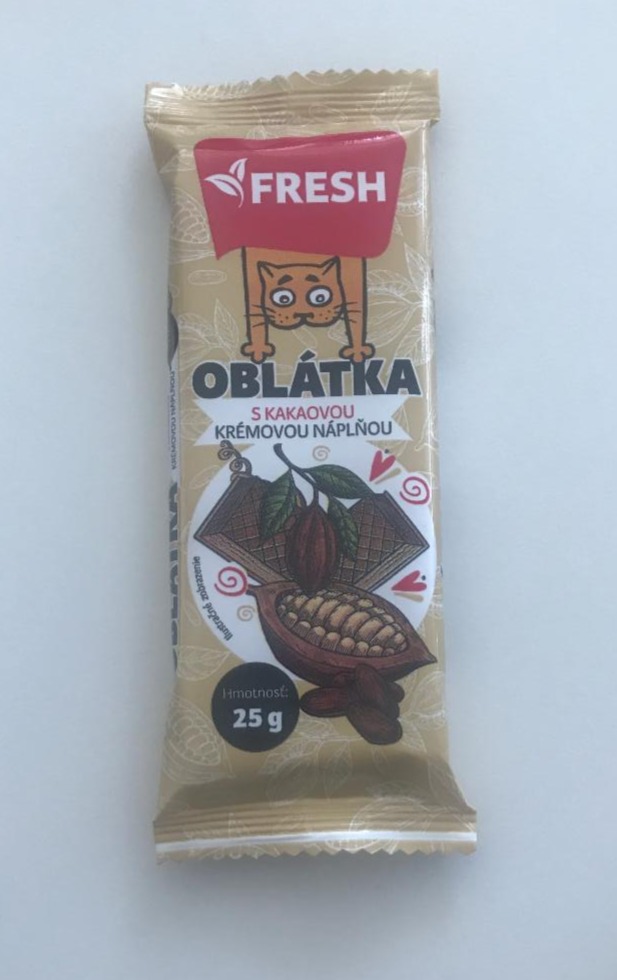 Fotografie - oblátka s kakaovou krémovou naplňou Fresh