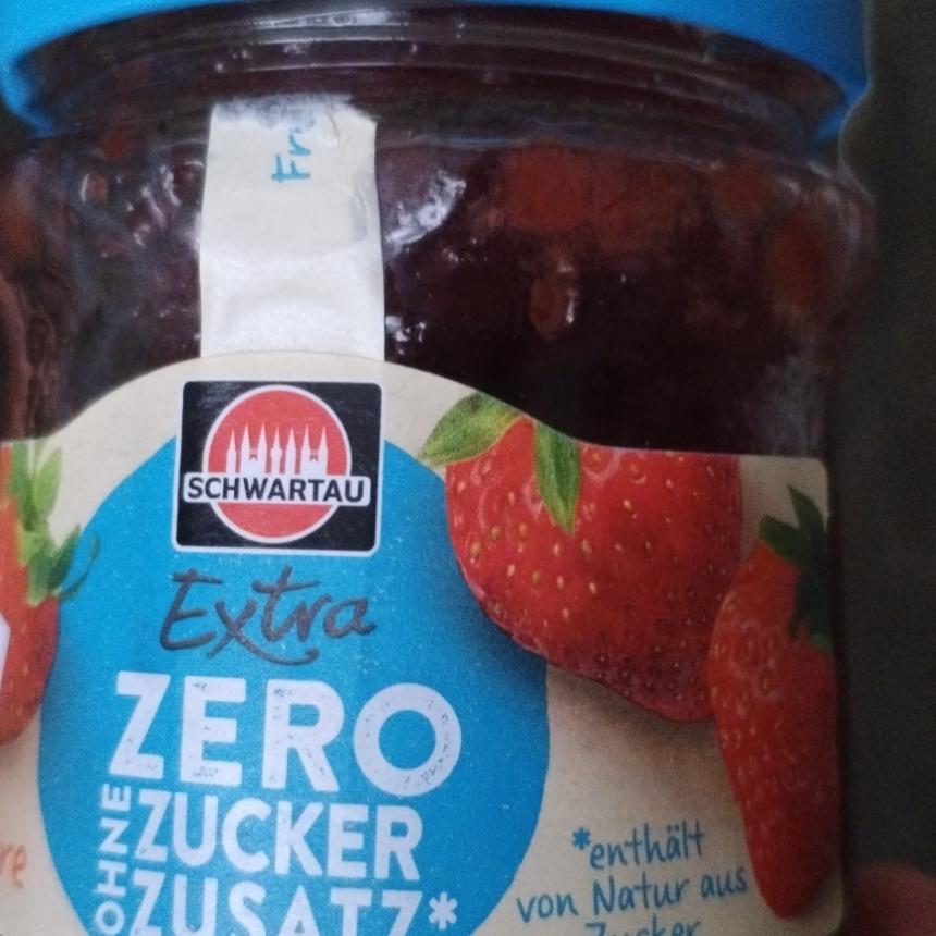Fotografie - Extra zero ohne zucker zusatz erdbeere Schwartau