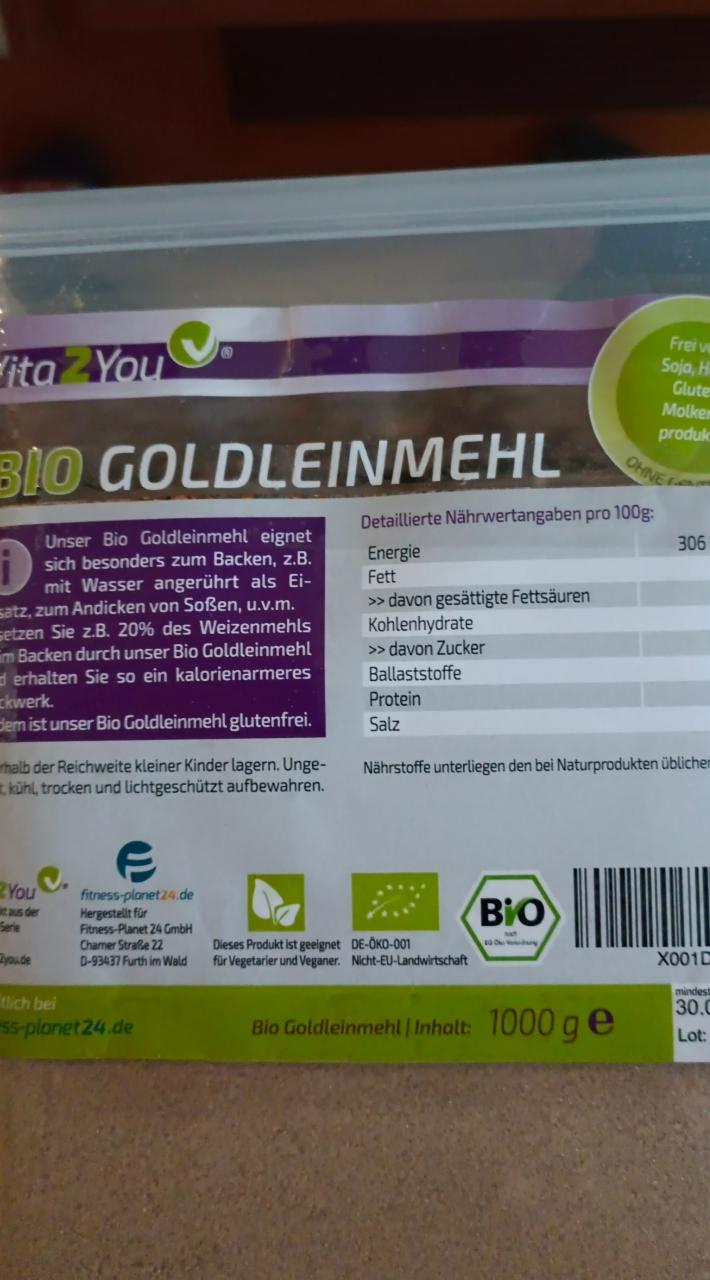 Fotografie - bio goldleinmehl