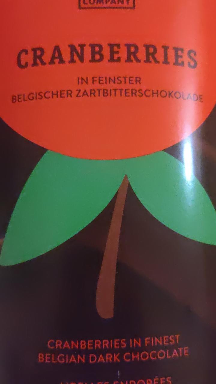 Fotografie - Cranberries in finest Belgian dark chocolate Company