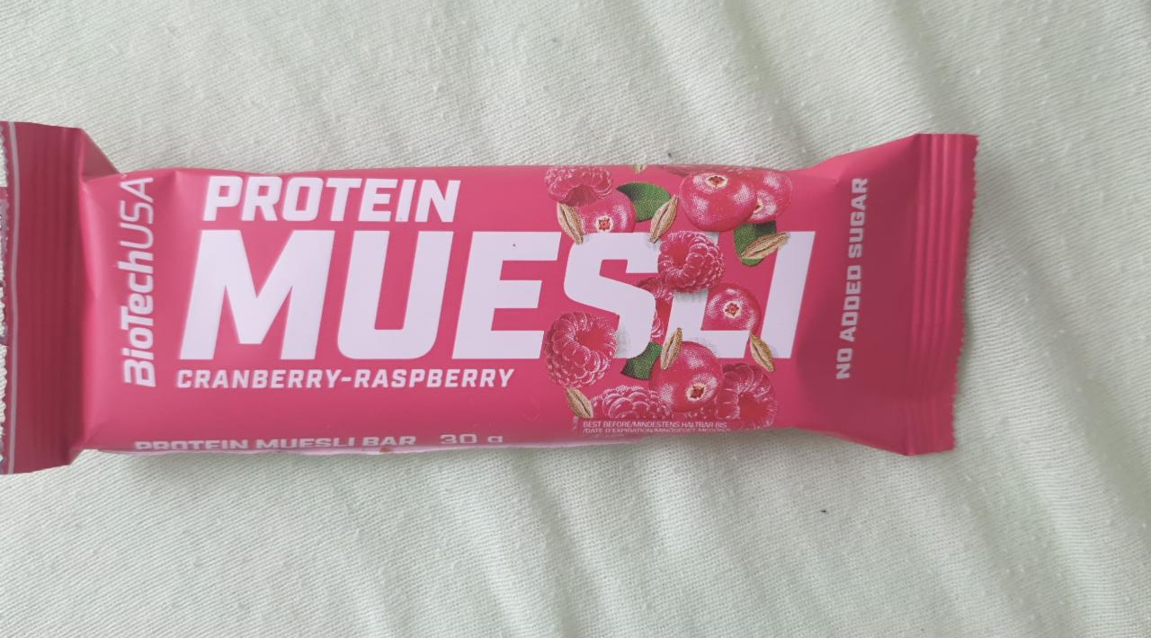 Fotografie - BioTechUSA Protein Muesli Cranberry-Raspberry