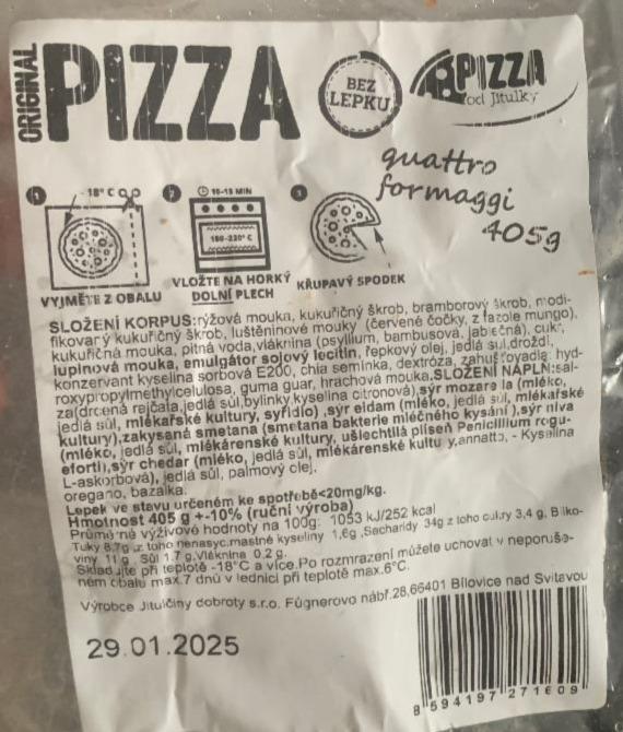 Fotografie - Pizza Quattro formaggi Jitulčiny dobroty