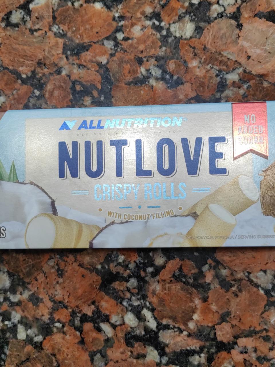 Fotografie - allnutrition nutlove crispy rolls coconut filling