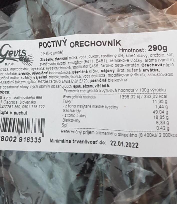 Fotografie - Poctivý orechovník Gevis