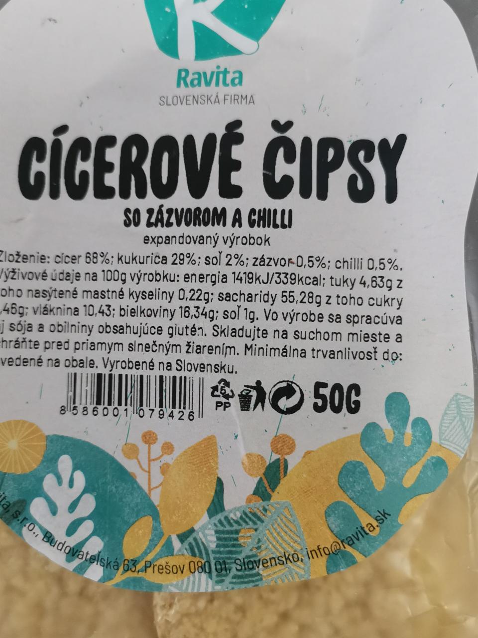 Fotografie - Cícerové čipsy so zázvorom a chilli Ravita