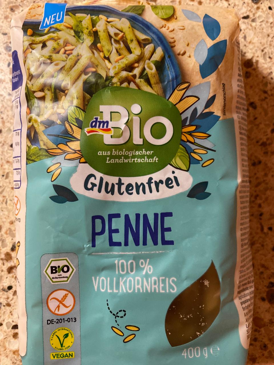 Fotografie - Penne 100% Vollkornreis dmBio