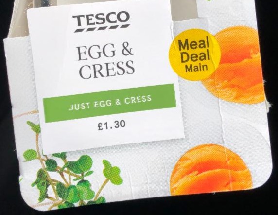 Fotografie - Tesco sandwich Egg & Cress