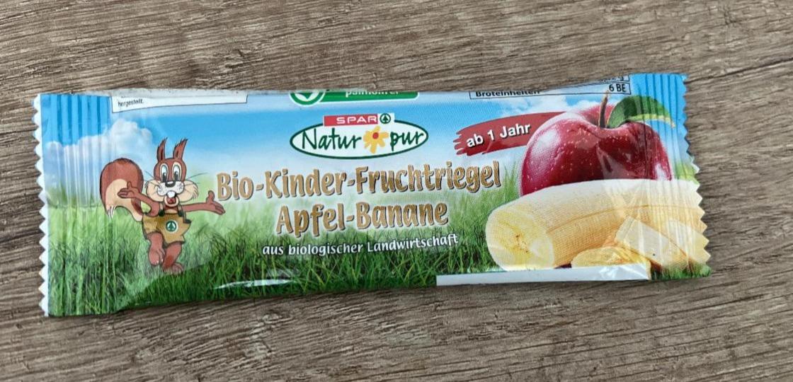 Fotografie - Bio-Kinder-Fruchtriegel Apfel-Banane