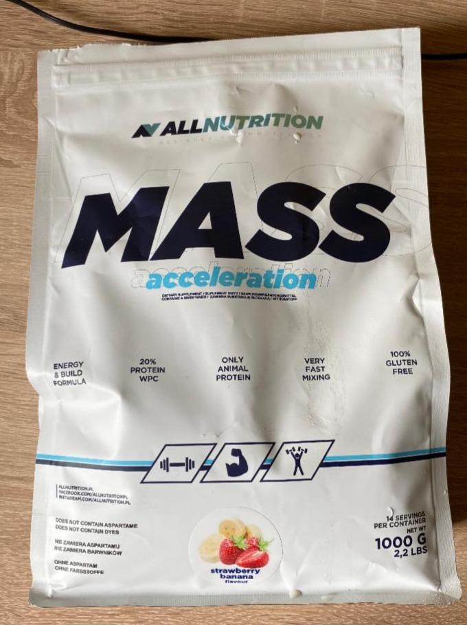 Fotografie - Mass Acceleration Strawberry Banana AllNutrition