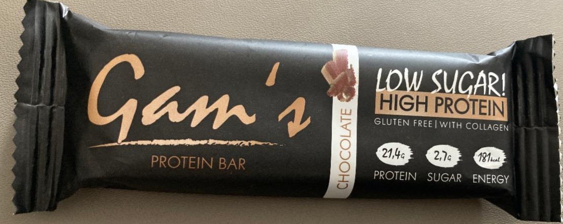 Fotografie - Protein bar low sugar chocolate Gam´s