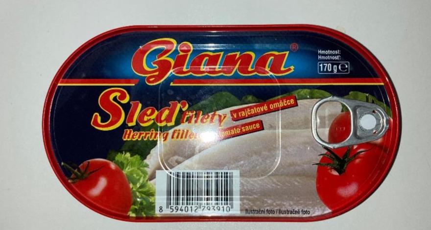 Fotografie - Sleď filety v rajčatové omáčce Giana