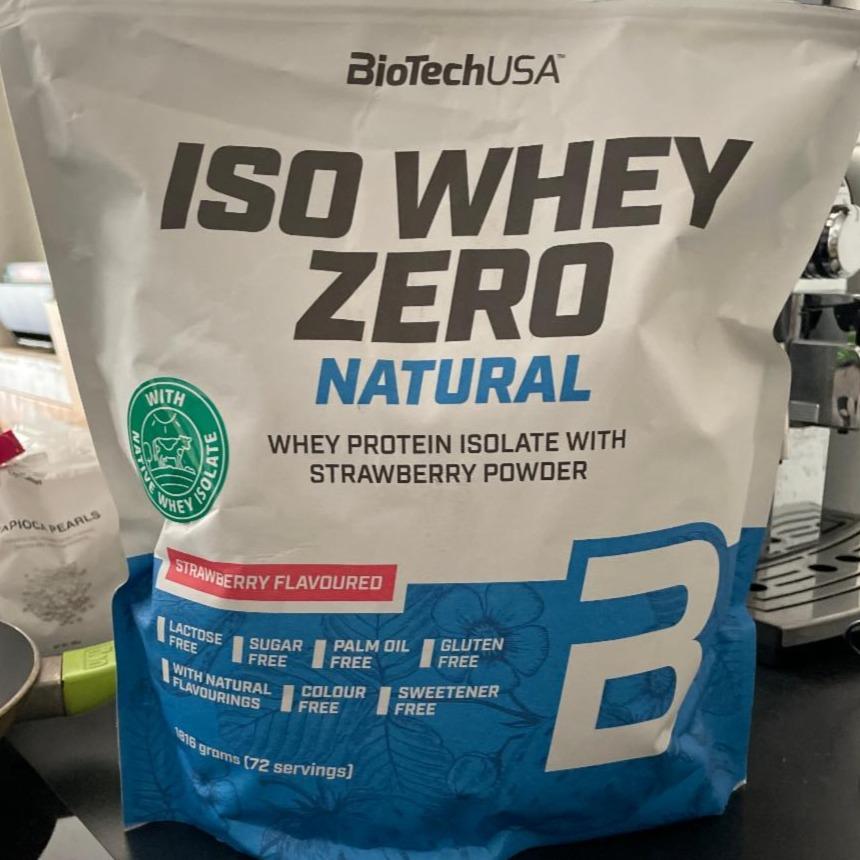 Fotografie - Iso whey zero natural strawberry BioTechUSA