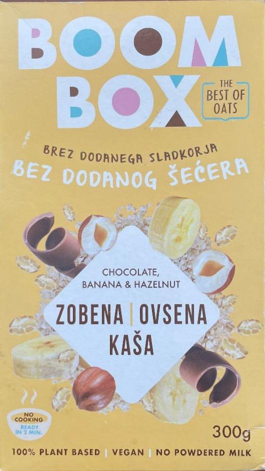 Fotografie - Chocolate, Banana & Hazelnut zobena ovsena kaša Boom Box