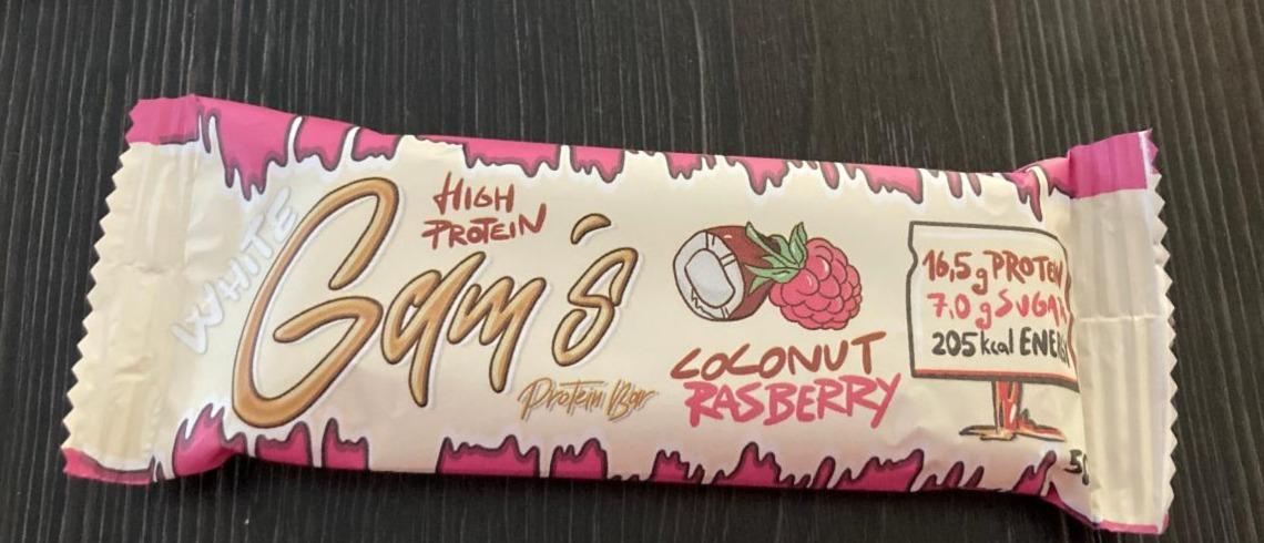 Fotografie - Protein bar Coconut Rasberry Gam's