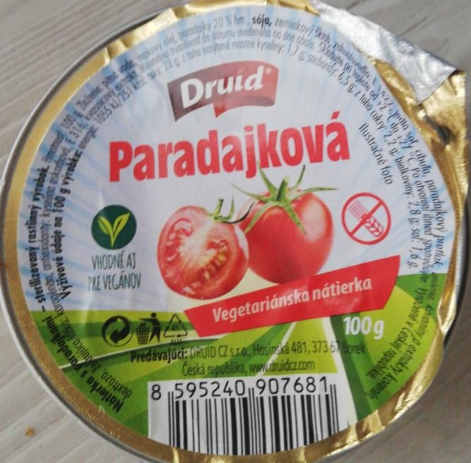 Fotografie - Druid Paradajková vegetariánska nátierka