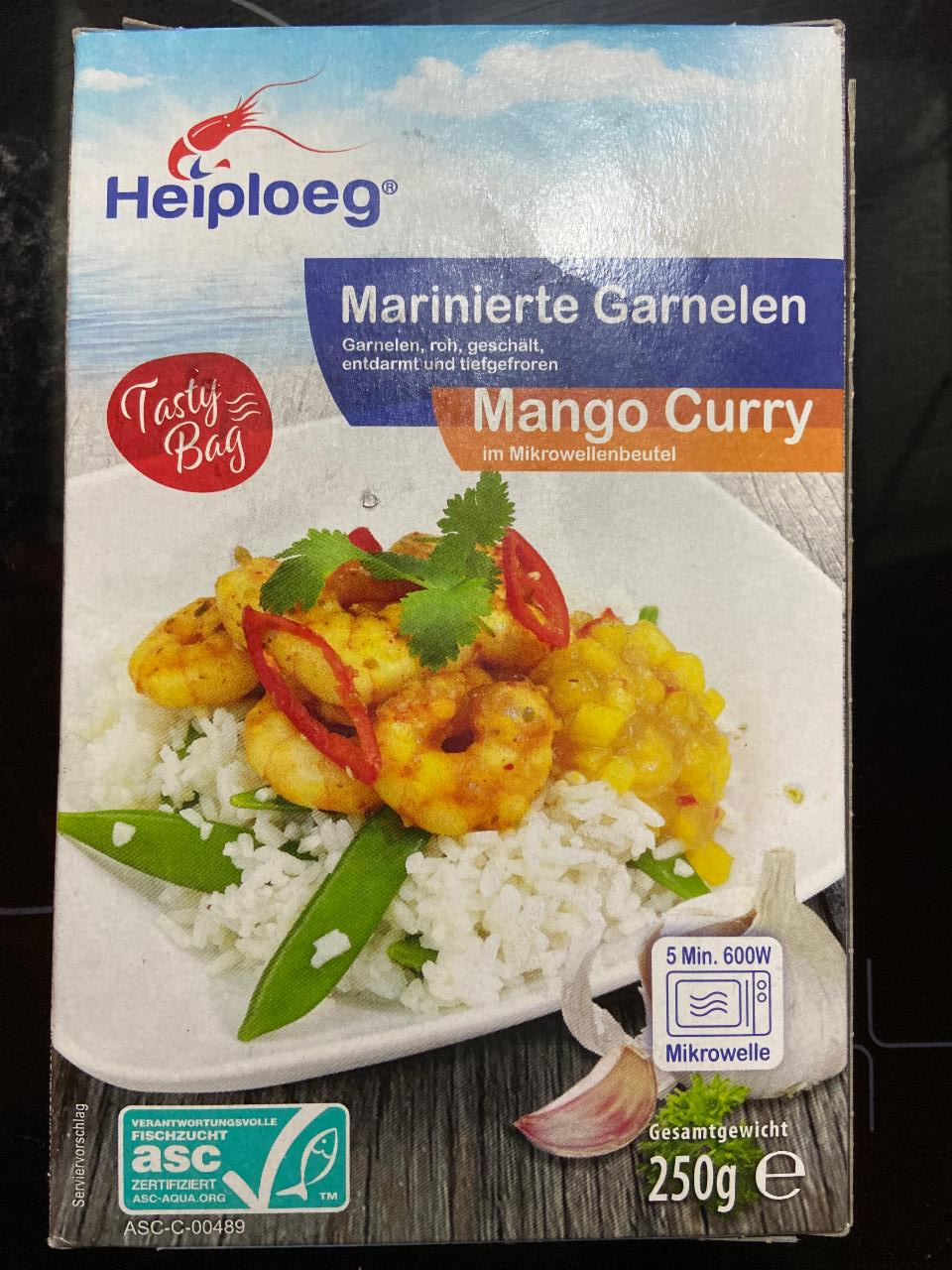 Fotografie - Marinierte Garnelen Mango Curry