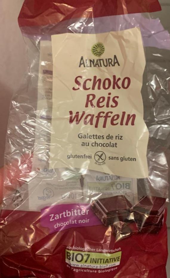 Fotografie - Schoko reis waffeln zartbitter Alnatura