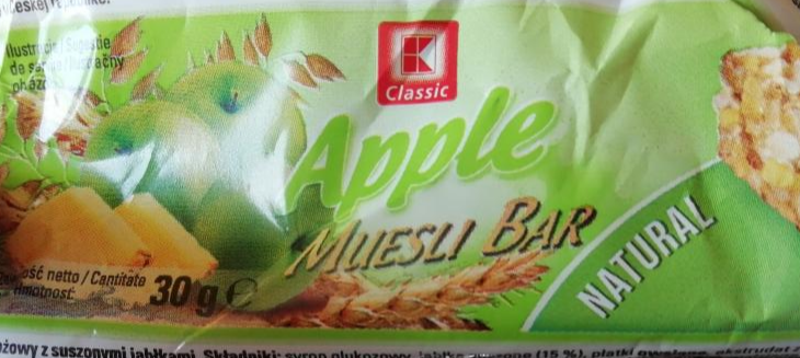 Fotografie - Apple Muesli Bar Natural K-Classic