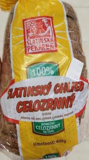Fotografie - Slatinský chlieb celozrnný 100% Slatinské pekárne