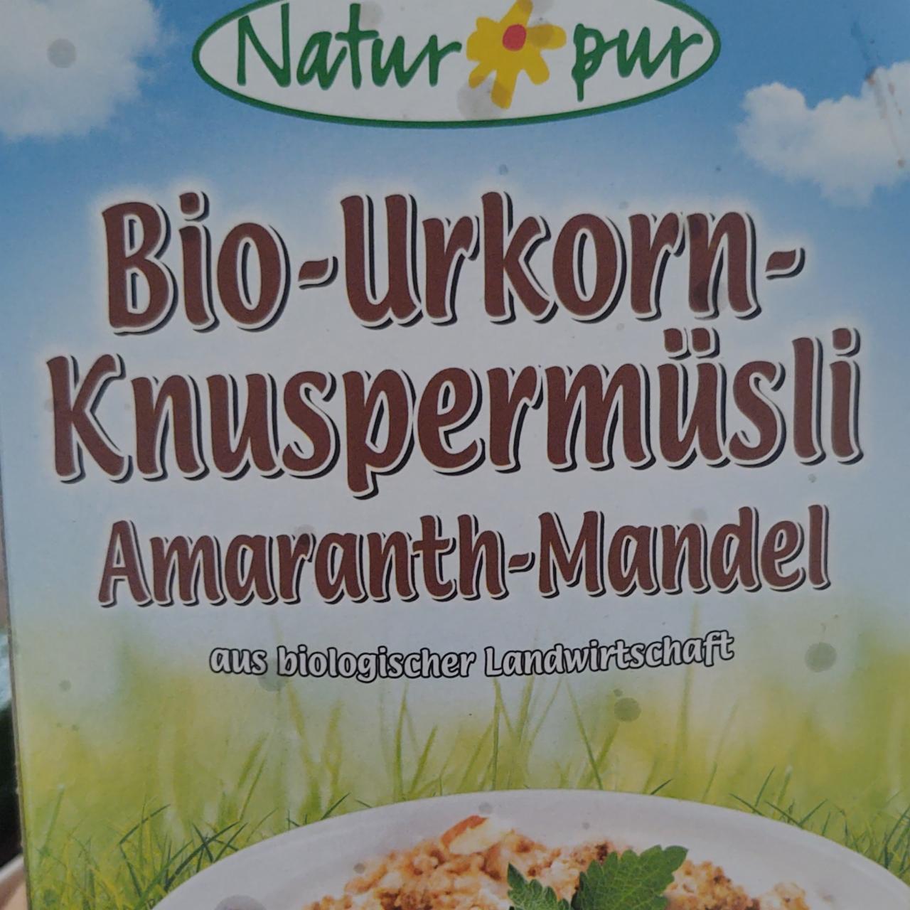 Fotografie - Bio-Urkorn-Knuspermüsli Amranth-Mandel Natur pur