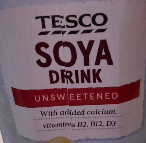 Fotografie - Soya Drink unsweetened Tesco