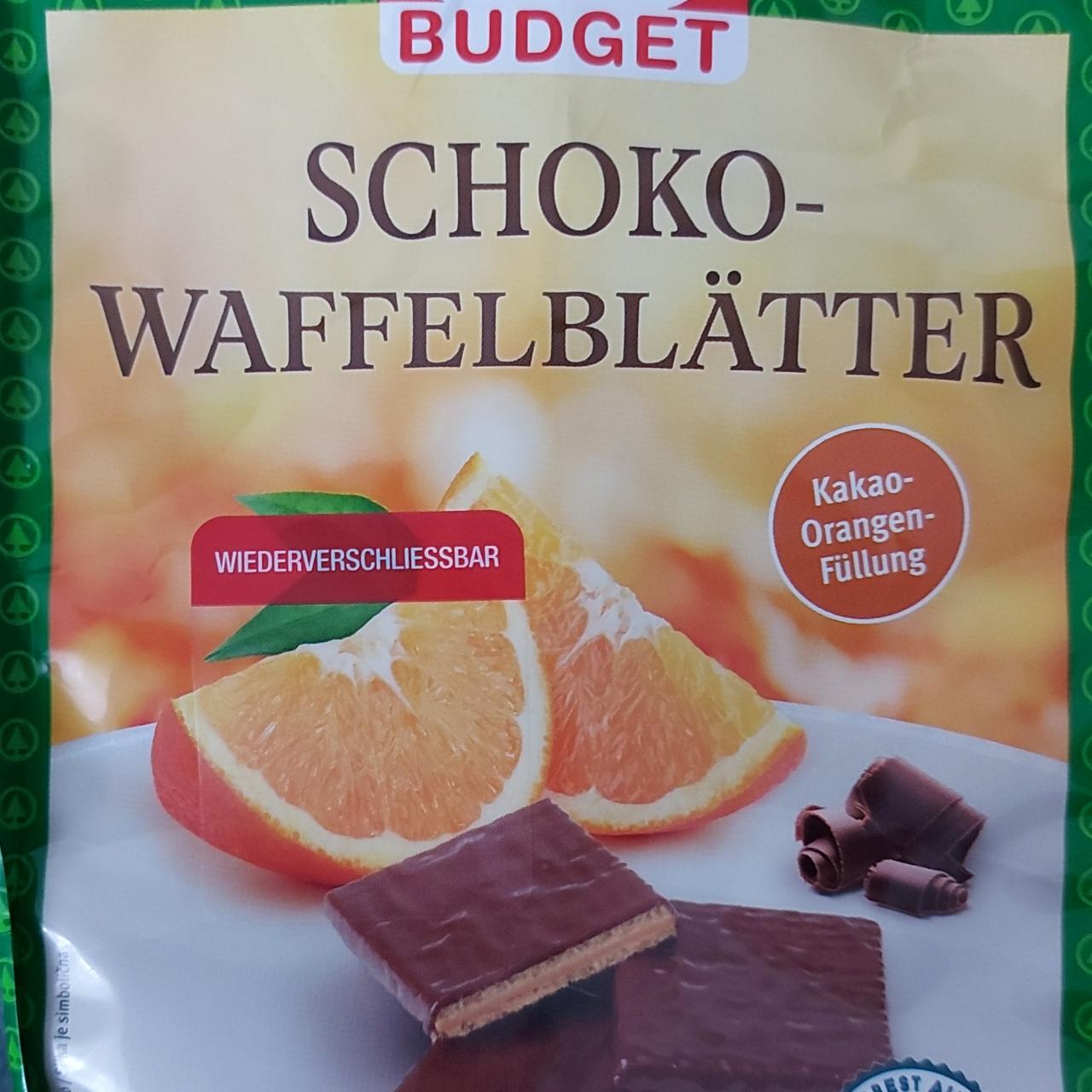 Fotografie - SchokoWaffelblätter Kakao-Orangen-Füllung S Budget
