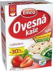 Fotografie - Ovsená kaša s jahodami light Emco -30% pridaného cukru