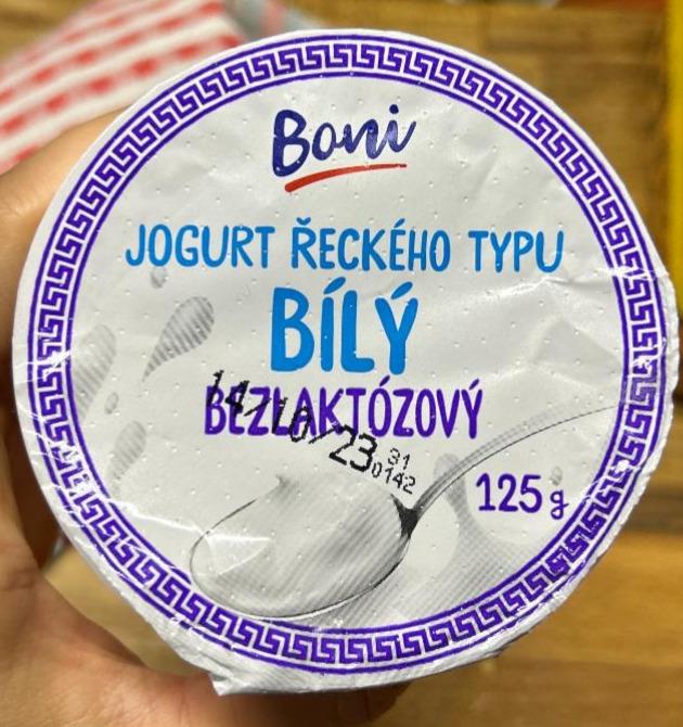 Fotografie - Jogurt řeckého typu bílý bezlaktózový Boni
